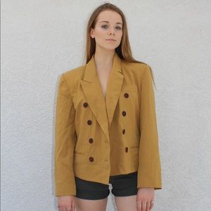 Vintage Wool Fall Yellow Button Down Blazer 🌻